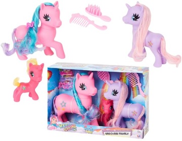 JEDNOROŻEC UNICORN MASKOTKA KONIE DO CZESANIA ZABAWKA KUCYK FIGURKI