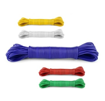 SZNUREK LINKA NA PRANIE sznurek 20m POWLEKANY linka do prania 20m MIX KOLOR