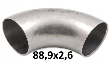 Kolano hamburskie nierdzewne 88,9x2,6mm gat. 304