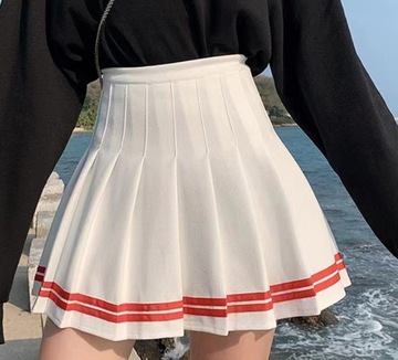 Спортивная юбка со складками в полоску