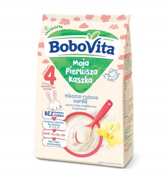 Kaszka mleczno-ryżowa wanilia po 4. miesiącu 230 g BoboVita