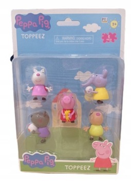 Figurki Świnka Peppa 5-pack Nakładki Na Ołówek