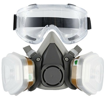 ПОЛНОЛИЦЕВОЙ ПРОТИВОГ С РЕСПИРАТОРОМ С ФИЛЬТРОМ + ЗАЩИТНЫЕ ОЧКИ