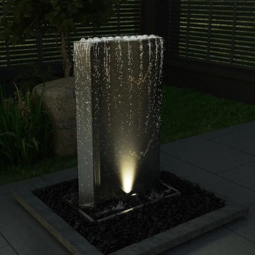 vidaXL Garden Fountain Silver 60,2x37x122,1 см Нержавеющая сталь