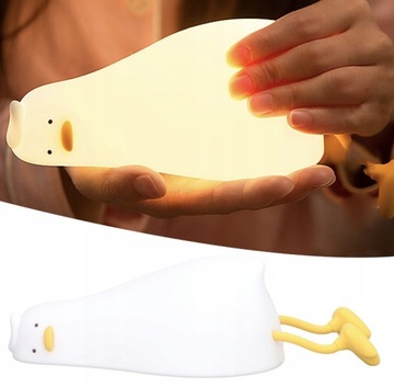 Очаровательная НОЧНАЯ ЛАМПА «УТКА», БЕСПРОВОДНАЯ, ПОДАРОК ​​ДЛЯ СПАЛЬНИ, 21 СМ