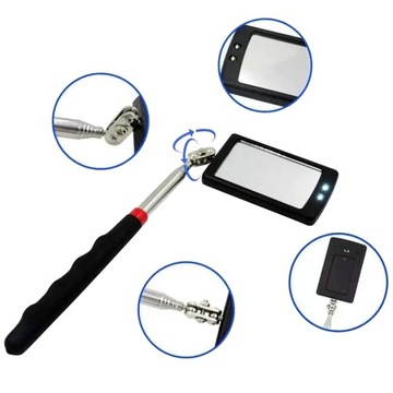 ТЕЛЕСКОПИЧЕСКОЕ КОНТРОЛЬНОЕ ЗЕРКАЛО НА СОЕДИНЕНИИ, ПОДСВЕТКА СВЕТОДИОДНЫМИ ДИОДАМИ 88 СМ