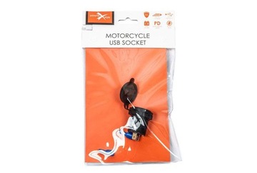 Розетка для мотоцикла с дисплеем USB QC + PD
