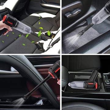 АВТОМОБИЛЬНЫЙ ПЫЛЕСОС АККУМУЛЯТОРНЫЙ РУЧНОЙ МОЩНЫЙ 120ВТ НАСАДКИ 9000ПА