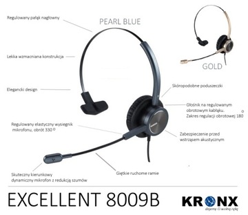 KRONX EXCELLENT 8009 słuchawka na jedno ucho,FV