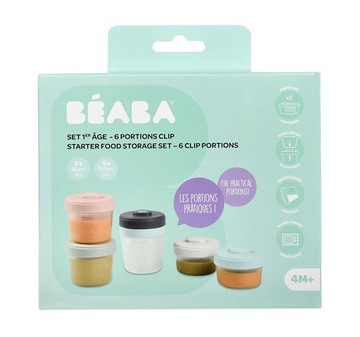 Beaba Набор баночек-клипс 6 шт. (2х90мл + 4х150).