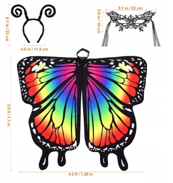 ДЕТСКИЙ ШАРФ-БАБОЧКА СЦЕНАЛЬНОЕ ПАЛЬТО С КРЫЛЬЯМИ БАБОЧКИ