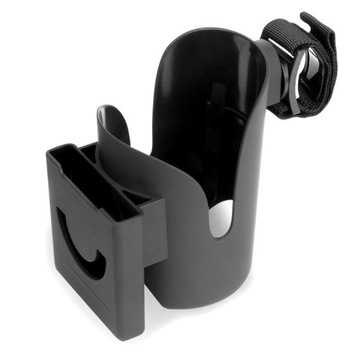 Uchwyt do wózka na butelkę bidon kubek telefon 2w1 black