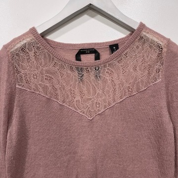 MAISON SCOTCH Sweter Wełna Alpaka Koronka 2 / S M