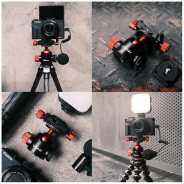 Цельная панорамная головка ULANZI U-70, быстроразъемный разъем Arca Swiss 1/4 и 3/8.