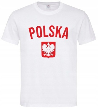 KOSZULKA KIBICA REPREZENTACJI POLSKI męska (L) T-SHIRT POLSKA Z ORZEŁKIEM