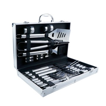 ZESTAW DO GRILLA BBQ WALIZKA STAL NIERDZEWNA 26 W 1