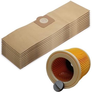 10x WORKI FILTR DO ODKURZACZA KARCHER WD3 200 MV3 WD2 PLUS SE4001 WD3 KWD