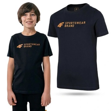 KOSZULKA CHŁOPIĘCA 4F T-SHIRT BAWEŁNA 140