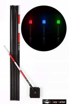 Carp Marker Marker Karpiowy Zestaw LED Czerwony