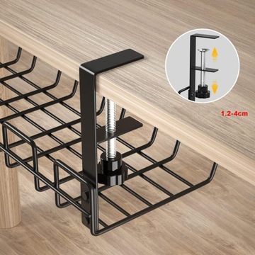 Кабельный органайзер под столом, регулируемая полка для держателя кабелей из углеродистой стали