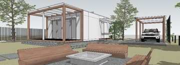 Дом летний, модульный, круглогодичный, 36м2 GREENHAUS
