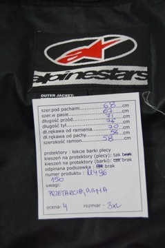 U496 Мотоциклетная куртка ALPINESTARS 3XL