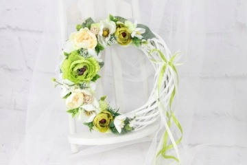 Весенний венок, украшение на дверь, ЗЕЛЕНОЕ украшение