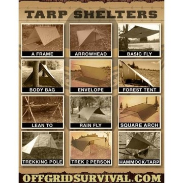 Небольшой кемпинговый брезент Helikon Supertarp, wz.93
