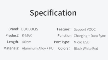 Кабель Dux Ducis USB MICRO USB красный