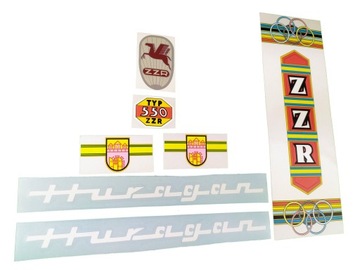 ROMET ZZR HURAGAN lata 60 rozm 550 naklejka