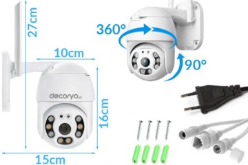 НАРУЖНАЯ SMART 360 WIFI FULL HD LED PTZ-КАМЕРА С УПРАВЛЕНИЕМ ПО ТЕЛЕФОНУ