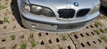 zderzak przedni przód BMW e46 lift titansilber ładny z belką sedan kombi