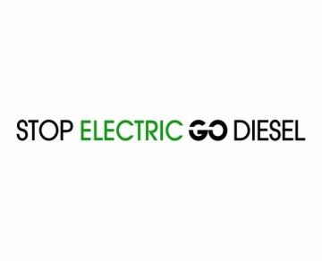 Naklejka Stop Electric Go Diesel