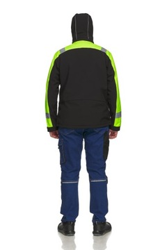 CLASSWORK мужская рабочая куртка со светоотражателями SOFTSHELL с КАПЮШОНОМ M
