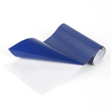 АВТОМОБИЛЬНАЯ ОБЕКЦИЯ ШПОН УГЛЕРОДНЫЙ 3D УЗОР ТЕМНО-СИНИЙ