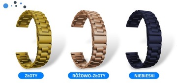 УНИВЕРСАЛЬНЫЙ МЕТАЛЛИЧЕСКИЙ РЕМЕШОК ДЛЯ ЧАСОВ 22 ММ - ЦВЕТА