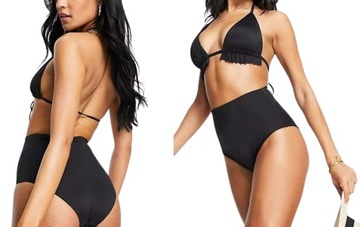 AS DESIGN CZARNE MAJTKI OD BIKINI Z WYSOKIM STANEM DÓŁ 36