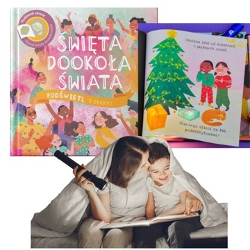 książka dla dzieci o świętach podświetlane obrazki