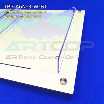 Kieszeń na ścianę, Ulotki A6 x3, ORGANIZER z plexi tablica z kieszeniami