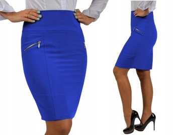 MODNA BIZNESOWA SPÓDNICA Z SUWAKAMI Rozmiar.48