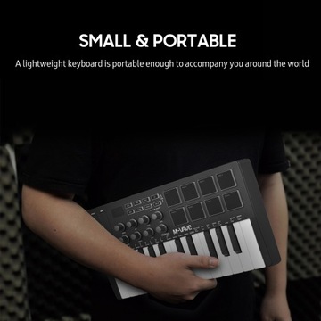 M-VAVE 25-Key MIDI Control Keyboard Mini Portable