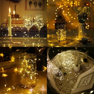 LAMPKI choinkowe DRUCIK diody NITKI ŁEZKI CIEPŁE ŚWIATŁO 15M 150 LED +TIMER