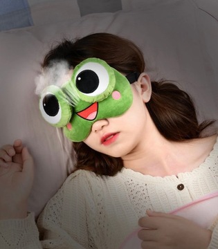 МАСКА ДЛЯ СПЯНИЯ ДЛЯ ГЛАЗ РАССЛАБЛЕНИЕ лягушка OLDMAN FROG НА Резинка
