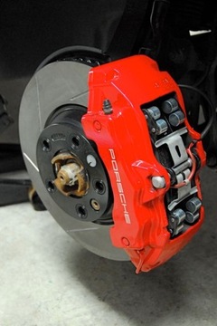 НАКЛЕЙКА НА ЗАДНИЙ ТОРМОЗНОЙ СУППОРТ PORSCHE Hi-TEMP 8 ЛЕТ