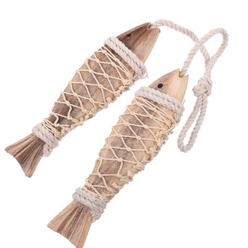 DREWNIANA OZDOBNA WISIOREK RYBKA WISZĄCA