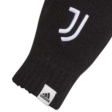 RĘKAWICZKI ADIDAS ZIMOWE PIŁKARSKIE SPORTOWE CIEPŁE JUVENTUS CZARNE R.XL