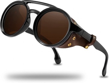 OKULARY PRZECIWSŁONECZNE LENONKI GOGLE STEAMPUNK