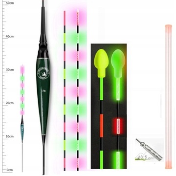 Świecący Spławik - 1.0 g POGROMCA Dużego LESZCZA + Kamuflaż + Bateria