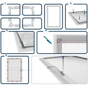 Москитная сетка, сетка, оконная рама, АЛЮМИНИЙ, производитель - ЦВЕТА на заказ.