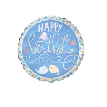 Balon foliowy Happy Birthday Narwal 18